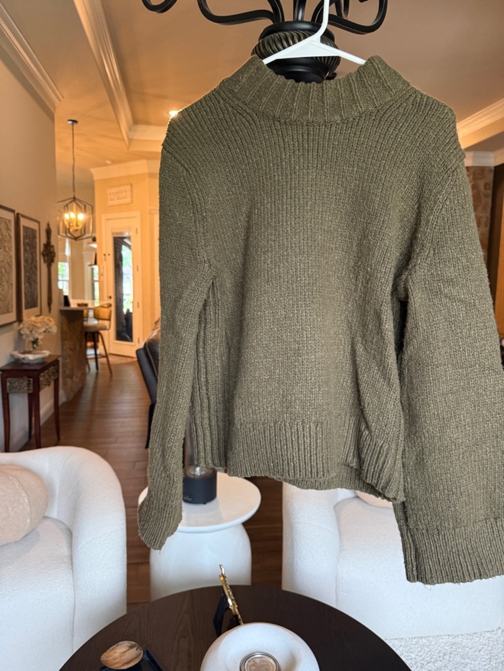 Banana Republic Olive Green Turtleneck Knit Sweater